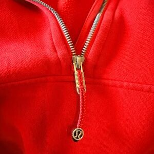 lululemon athletica Red Half-Zip Pullover Hoodie